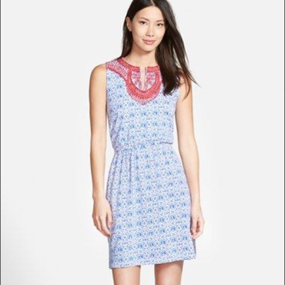 Vineyard Vines Indigo Print Shift Dress